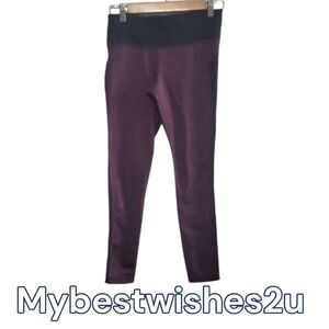 Kirkland Signature Pants Womens Size Small S Purple Black Leggings Yoga Gym